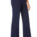 Tapata Women's 32'' Stretchy Bootcut Dress Pants with Pockets Tall, Petite, Regular for Office Work Business (X-Large Long, Navy Blue)