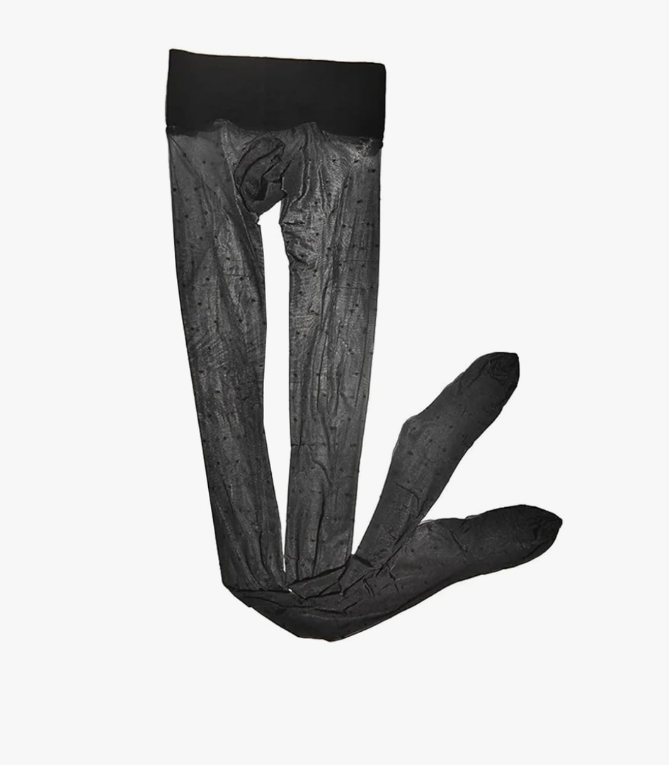 LESOYA Men's Sexy 1D Ultrathin Low Rise Nylon Sheer Seamless Pantyhose Shiny Glossy Stockings with Sheath