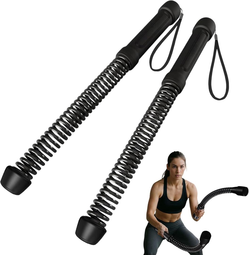 Ropeless Battle Ropes (2-Pack) Portable Workout Ropes for HIIT Workouts,Cardio & Muscle Training,Low-Impact Cardio Training,Home Gym Equipment for Men & Women