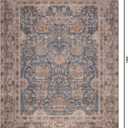 Kuden 8x10 Large Area Rug, Machine Washable Area Rug with Non-Slip Backing, Vintage Style, Soft, Easy Clean, Low Pile Rug for Living Room, Bedroom, Dining Room, 8' x 10' Rectangular