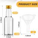 Tessco for you 100 Pcs Mini Liquor Bottles with Gold Cap, Small Empty Shot Bottle, Airtight Plastic Spirit Alcohol, Salad Dressing Wine Hot Sauce Party Supplies(0.8 Oz)