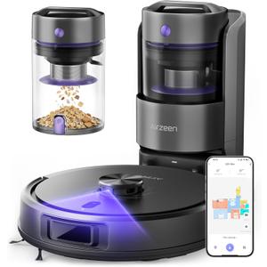 Airzeen Bagless Robot Vacuum and Mop Self-Emptying for Pet Hair/Carpet