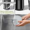 12 Sets Faux Leather Coasters for Drinks, Handmade Dual Sided Drink Coasters for Tabletop Protection, Non-Slip Washable Coasters for Tea Cup Living Room Office Desk DecorationGrey and Brown