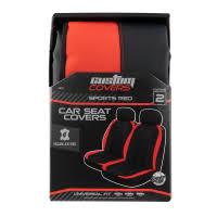 CA 2 Pack Rich Red Sports Seat Covers