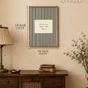 Vintage Inspirational Wall Art, Minimalist There is No Place Like Home Canvas Wall Decor Painting, Black and White Striped Quote Artwork Print Picture for Living Room Bedroom 16x24 Inch Framed