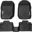 MAXLINER Custom Fit Floor Mats 2 Row Liner Set Compatible with 2007-2010 Jeep Wrangler