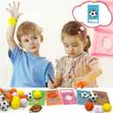 30 Pack Sports Valentines Cards Gifts for Kids School Classroom Squeeze Foam Balls Keychain Stress Relief Valentine Exchange Gift Prizes Class Game Valentine Party Favors for Kids Girls Boys