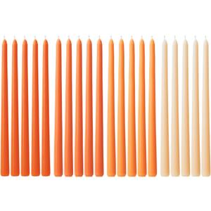 Viyffo 12 Inch Orange Taper Candles Set of 20 Unscented Smokeless Long Tall Tapered Candle for Candlesticks Sticks Wedding Home Decor Dinner