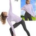 FKEEP Women's Sun Shirts Long Sleeve Athletic Jackets UPF 50+ Top with Thumb Holes Quick Dry for Golf Tennis Hiking (07 Lavender)