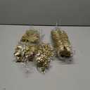 40 Pcs Christmas Glitter Artificial Picks Set Christmas Leaf Sprays Cedar Picks Glitter Berries Stems Tropical Leaf Pine Needles Christmas Stems Branches for Christmas Tree Vase Home(Gold)