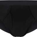Huata Men's Underwear Briefs Soft Cotton Classic 4 Pack Panties (Black, S)