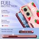 for Moto G Stylus 5G 2024 Case Women - Cute Girls Phone Cover Girly Kawaii Aesthetic Design Strawberry Heavy Duty Protective Shockproof Military Grade for Motorola Moto G Stylus 5G 2024 Cases