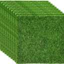 Shindel 10 Packs 6" x 6" Fake Grass Decor, Artificial Grass for Crafts, Fairy Garden Turf, Diorama Supplies Miniature Lawn Mat, Dollhouse Ornament DIY Decoration