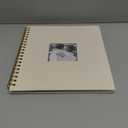 Photo Album 8x10 20 Pockets (Beige) Linen Cover Scrapbook Album for Kids Artwork, School Pictures Art Portfolio Photo Book