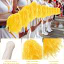 Meooeck 80 Pcs Cheerleading Pom Poms Sports Dance Spirit Cheer Pompoms with Handles Plastic Cheerleader Stuff for Sport Game Gymnastics Football Basketball Sports Team Dance Club Party