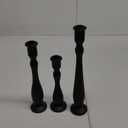 Candlestick Holders Black Candle Holder for Candlestick,Taper Modern Candle Holders Set of 3,Tall Wood Candle Sticks Holder Decor(12"/10"/8" H) (3, Black)