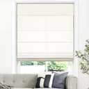 LazBlinds Cordless Roman Shades for Windows, Light Filtering Thermal Insulated Window Blinds, Lightweight Fabric Blinds for Indoor Windows, 29" W x 60" H, Ivory