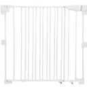 Miumoon 29-45" No Bottom Bar Baby Gate for Stairs, 2-in-1 Auto Close Dog Gate Indoor with Large Walk Thru Door, Hardware Mount Pet Gate for Top and Bottom Stairs, Child-Proof Safety Gate for Kids