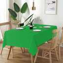 QIKSION Green Plastic Table Cloth Disposable 6 Pack, 54 x 108 Inch Tablecloths for St Patricks Day, Birthday Party, Christmas Decorations, Rectangle Table Cover