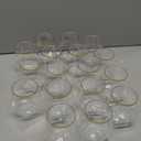 Lullaby 40pcs Plastic Glasses with Gold Rim, 12oz Clear Disposable Cups for Champagne Whiskey Cocktail, Perfect for Parties, Weddings and Daily Use