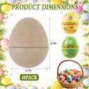 48 Pcs DIY Paper Mache Easter Eggs,3.2"x2.2"Durable Easter Eggs Empty,Cardboard Easter Eggs,Paint Your Own Paper Mache Eggs for Easter Party Gifts Basket Filler