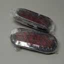2X 6" Red Oval Suface Mount Turn Brake Stop Tail Light Truck Trailer RV 10 LED