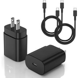 for Samsung Galaxy Super Fast Charging Cord Type C Charger, 25w Android Phone Charger Block &10ft USBC to USB-C Cable for Galaxy S25/S24 Ultra/S24 S23 S22 S21 S20 (Ultra/Plus),iPad Pro/Air/Mini 2Pack