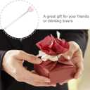 Glass Swizzle Sticks for Cocktails Drinks, 5Pcs Heart Shape Drink Swizzle Sticks Glass Coffee Beverage Cocktail Stirrers Stirring Spoons for Restaurant Home Bar Party