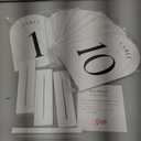 JOYIT Arch Wedding Table Numbers 1-10 with Stands Double-Sided Printed 5" X 7" Acrylic Signs with White Background and Black Text, Perfect for Wedding Receptions, Parties, Anniversaries, and Events