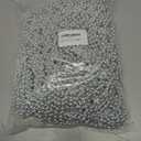 EOBOH 72PCS Bead Necklace, Silver Christmas Bead Necklace Party Favors Bulk, 33" Xmas Necklaces Stuff, Festival Events Parade Throw Accessories for Xmas Mardi Gras Wedding Birthday Celebrations Decor