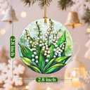 Christmas Ornaments, Lily of The Valley Flower Ornament, Christmas Tree Ornaments, Xmas Decorations, Holiday Decorations, Gifts for Flower Lovers, Holiday Party Gifts, and Xmas Gift Ideas