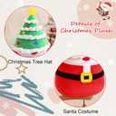 Christmas Santa Claus Plush Toys, Santa Claus Stuffed Animal Wearing Xmas Trees Hat, Christmas stuffy Creative Party Decor Gift for Kids, Girls, Baby