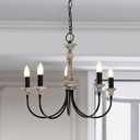 Yura 22 Inch Timeless Candle Chandelier with 5 Light