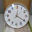 HZDHCLH Kid Wall Clocks Battery Operated,12 inch Silent Non Ticking Modern Wall Clock for Nursery Kids Room Living Room Bedroom Kitchen Office Classroom Decor