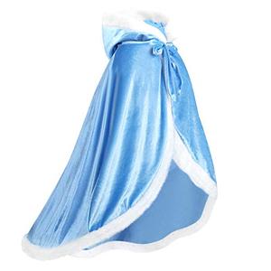 visofayo Girls Dress Up Hodded Cape Toddler Costume for Princess Cloaks, 7-9Y