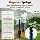 Steel Tamper Tool, Ground Tamper Tool with Adjustable Handle, Fillable Weight Tube, Buffer Spring, Heavy Duty Tamper for Efficient Leveling Soil, Installing Paving Stones, Asphalt, Driveways, Sand
