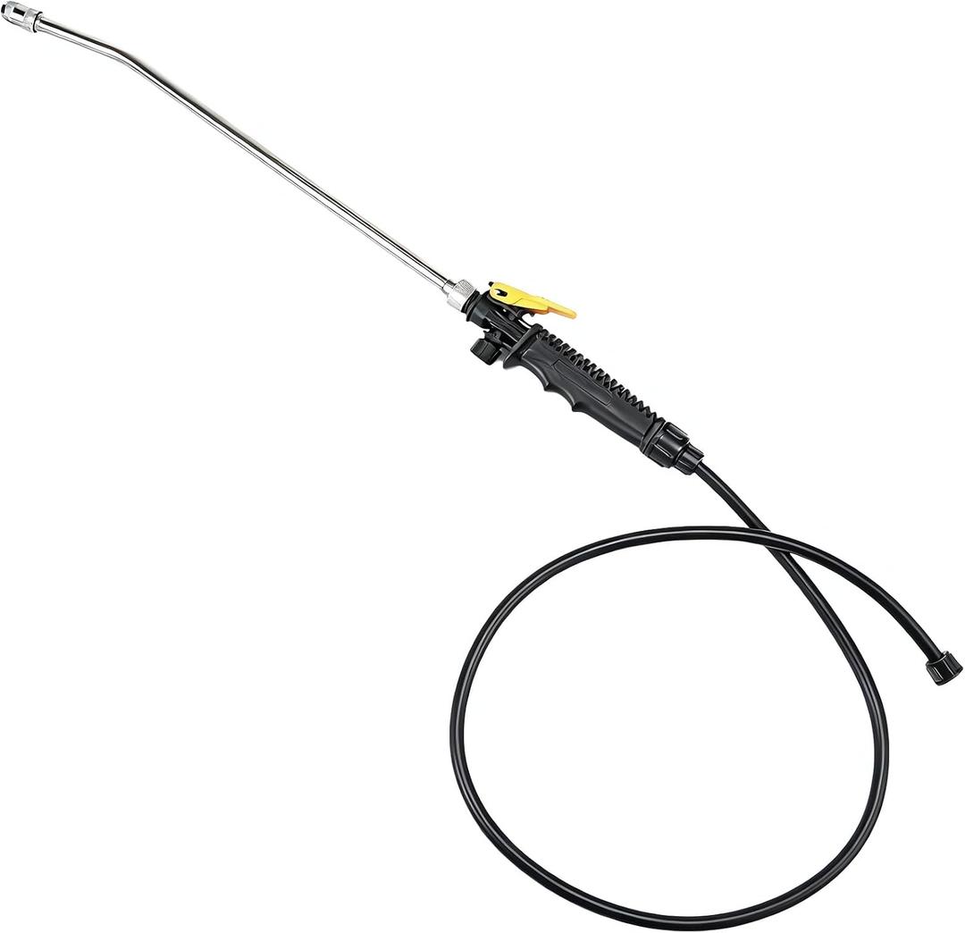 Replacement Sprayer Wand for RyobiStainless Steel Sprayer Wand with Adjustable NozzleTrigger Wand & Hose for Ryobi P2803 Sprayer (With Hose)