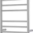 Electric Heated Towel Warmer with Timer & Temperature Control- Wall Mounted Bathroom Towel Rack, Plug-in Design & Brushed Stainless Steel Finish (8 Bar)