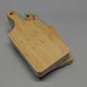 Lounsweer 6 Pcs Thicken Cutting Board Bulk Wood Board for Chopping Serving Charcuterie Material for Laser Engraving Mother' Day Wedding Housewarming Gift(Bamboo,11 x 5 Inches)