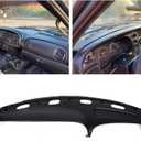 ECOTRIC Dashboard Cover Compatible with 1998-2001 Dodge Ram 1500/1998-2002 Dodge Ram 2500 3500 Black Dash Pad Cover (Medium)