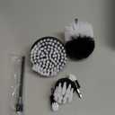 Holikme 6Pack Drill Brush Power Scrubber Cleaning Brush Extended Long Attachment Set All Purpose Drill Scrub Brushes Kit for Grout, Floor, Tub, Shower, Tile, Bathroom and Kitchen Surface White