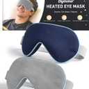 Dymmo Warm Compress for Eyes - Microwavable Eye Mask with Moist Heat Relief for Eye Comfort & Relaxation, Includes 2 Washable Covers & 1 Eye Heating Pad