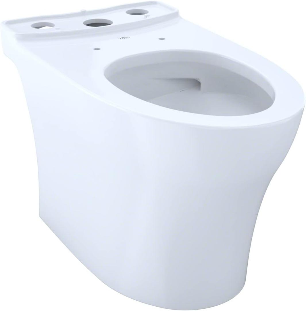 TOTO Aquia IV Elongated Skirted Toilet Bowl with CEFIONTECT, Cotton White - CT446CUGN#01 TOTO Aquia IV Elongated Skirted Toilet Bowl with CEFIONTECT, Cotton White - CT446CUGN#01