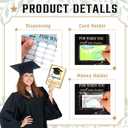 2 x Graduation Gift Card Book 7 x 5 Inch 20 Pages Gift Card Booklet Congrats Grad Organizer Greeting Card College Survival Album Keeper for Graduation Senior Gifts(Gold)