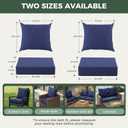 Outdoor Cushions for Patio Furniture, Outdoor Seat Cushion Set 24 x 24 x 5.75 Inch, Waterproof & Fade Resistant Outdoor Chair Cushions, Deep Seat Patio Cushion with Removable Cover, Navy Blue