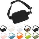 Waist Belt Bag Fashion Fanny Women and Men Gift Waist Pack With Adjustable Strap For Travel Running Hiking Walking Black