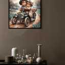 4 x GXGLLPZBY 5D Diamond Painting Kits for Beginners, DIY Retro Car Diamond Art Kits for Adult, Suitability Full Round Diamond Dot Gem Art Kits, Home Wall Decoration 13.78x13.78 Inches