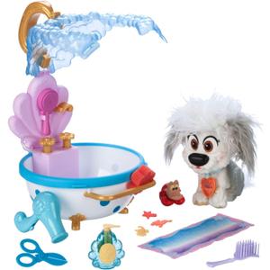 Disney Store Action Toys Princess Pet Play Set - Max Bathtub Set  Fun Playsets Princess Toys Perfect for Little Kids - Comes with Color-Changing Max, Sebastian Figure & Bubbles