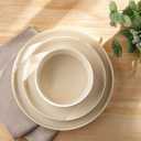 TheTerra Ceramic Dinnerware Set for 8, 24-Piece Plates and Bowls Set