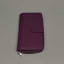 Wristlet Wallets for Women RFID Blocking, Large Capacity Long Wallet Women Leather Credit Card Holder (Yy-Purple)